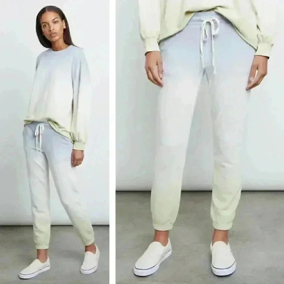 NWT Rails Kingston Dip Dye Joggers in Blue Mint Athleisure Loungewear Cozy Soft - Picture 1 of 8